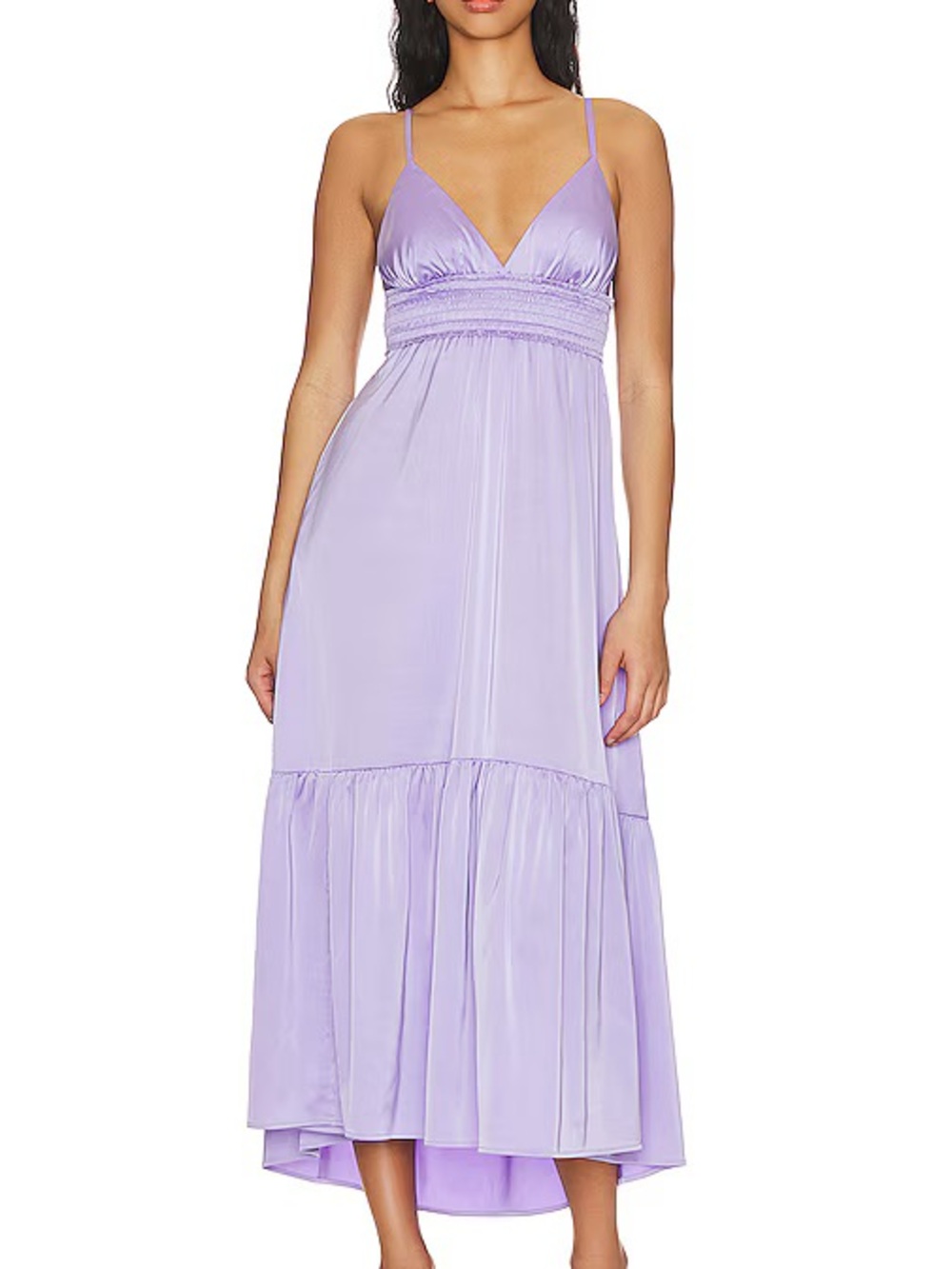 Revolve Silk Purple Maxi Dress
